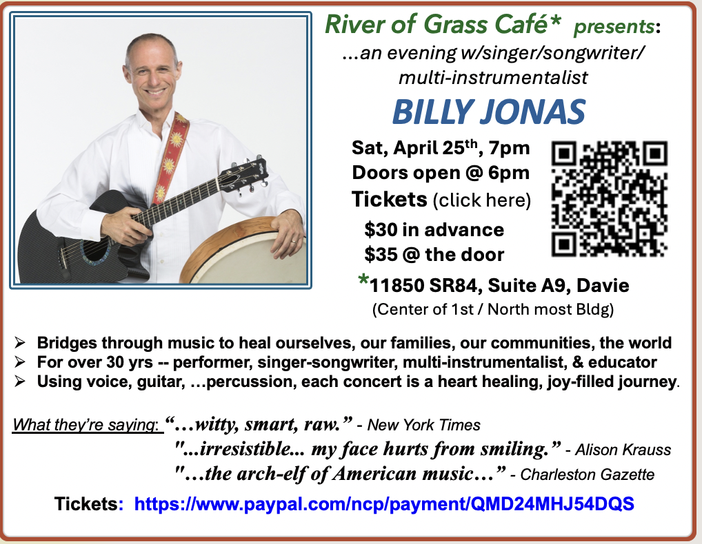 Billy Jonas @ River of Grass